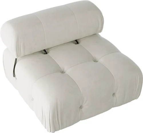 Miniatura 30 de WJShome Sofá modular modular de 103.95 pulgadas, sofá convertible de terciopelo de 3 plazas minimalista para sala de estar, sofá moderno y grande