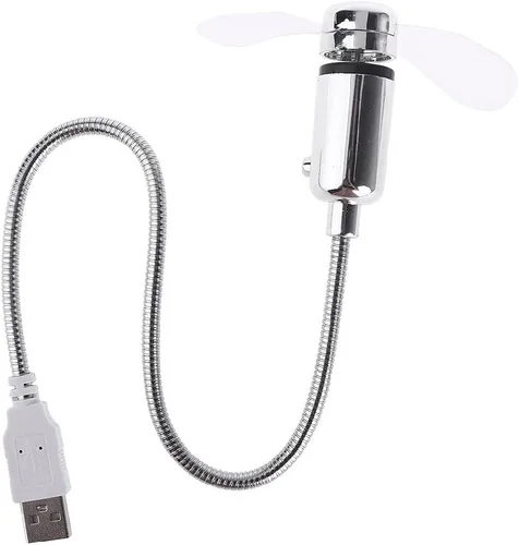hejhncii Ventilador USB portátil de enfriamiento mini silencioso ventilador de cuello de cisne para oficina