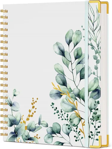 Miniatura 19 de Diario en Espiral Lindo para Mujeres, Cuaderno de 200 Páginas con Líneas 8.5” x 11”, A4 de Gran Tamaño con Tapa Dura en Espiral con Papel Grueso
