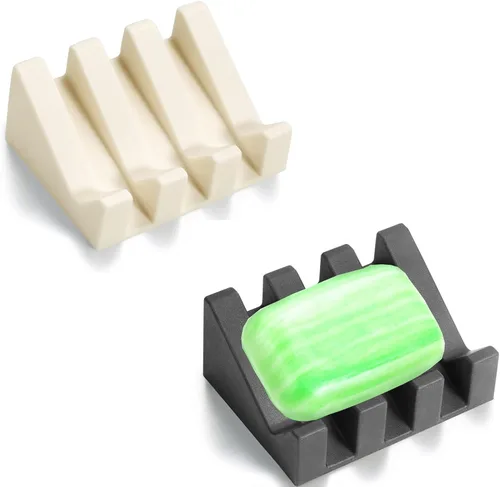 Miniatura 7 de Jabonera, soporte para pastilla de jabón para ducha, para baño, cocina, bañera, fácil de limpiar, mantiene el jabón seco, extiende la vida del jabón