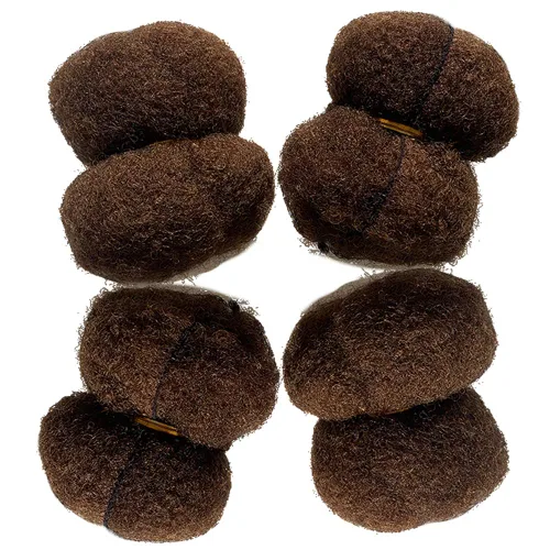Miniatura 19 de Cabello humano afro ajustado para rastas, ideal para hacer mechas, reparar extensiones, torcer o trenzas, 4 manojos por paquete, rubio claro #613