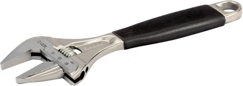 Bahco Llave ajustable SAE de boca grande de 8 pulgadas con mango, mandíbula ancha, cabeza delgada y agarre True Ergo para espacios reducidos, ideal