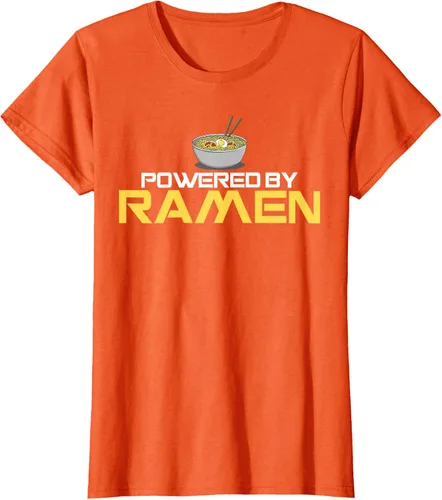 Miniatura 42 de Camiseta de fideos de anime japoneses Powered By Ramen, Negro, S