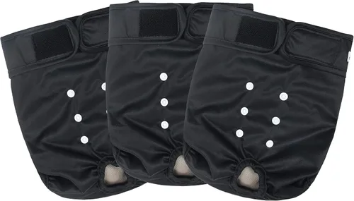 Miniatura 100 de Pañales lavables para perros, para hembras caninas, reutilizables, para periodo de celo, altamente absorbentes, para incontinencia, con broches