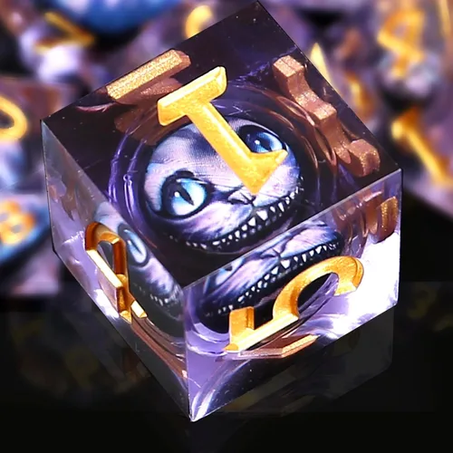 Miniatura 19 de Sharp Edge - Juego de dados DND, juego de dados de globo ocular DND, dados de ojo de dragón de núcleo líquido para juegos de mesa de rol