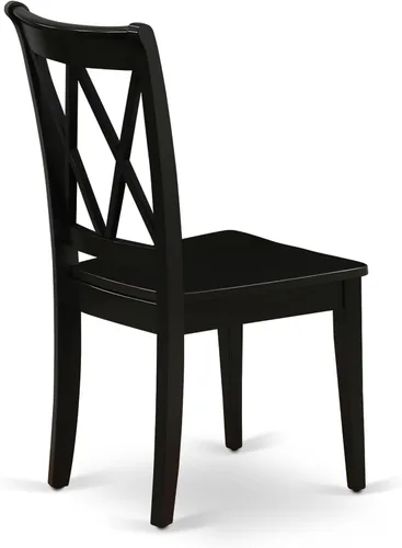 Miniatura 14 de East West Furniture AMCL3-BCH-W - Juego de mesa de comedor de 3 piezas contiene una mesa de cocina redonda con pedestal y 2 sillas de comedor, 36 x