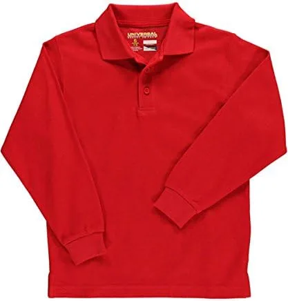 Miniatura 2 de Polo piqué universal unisex LS - rojo talla 6 Rojo