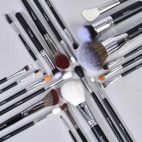 Miniatura 8 de Bueart Design Pro maquillaje Artista 34Pcs Juego de brochas de maquillaje Deluxe de pelo de cabra real y pelo de caballo con soporte extra grande