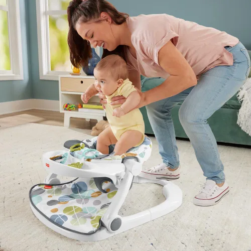 Miniatura 5 de Fisher-Price - Silla portátil para bebé Sit-Me-Up con bandeja para bocadillos, juguetes de actividad sensorial para recién nacidos y almohadilla