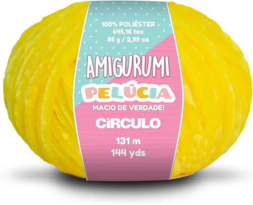 Miniatura 12 de Circulo - Hilo Amigurumi Pelucia, hilo especial de felpilla de terciopelo para amigurumi y manta, 144 yardas, peinado (1112 - crema)