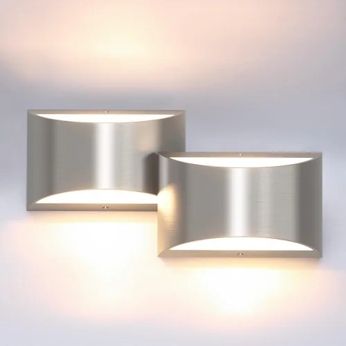 Miniatura 20 de Aipsun Aplique de pared de aluminio moderno LED para interiores, luces de pared interiores, 1 paquete, lámpara de montaje en pared con cable, luz