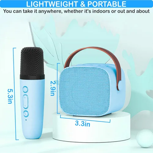Miniatura 6 de Karaoke Machine for Kids, Mini Karaoke Machine for Kids Adults, Portable Bluetooth Speaker with 1 Wireless Microphones, Christmas Birthday Toys