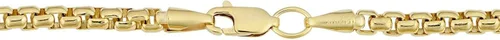 Miniatura 2 de Jewelry Affairs 14K Yellow Gold Filled Round Box Chain Necklace, 3.4mm Wide