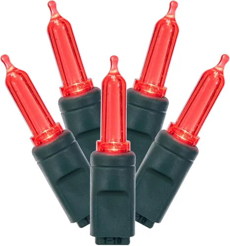 Miniatura 11 de Vickerman El juego de luces X6G7533 cuenta con 50 luces LED en cable verde con espacio de bombillas de 6 pulgadas, 25 pies, color lima