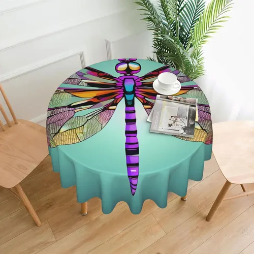 Miniatura 18 de Mantel decorativo redondo Cactus Desert Sunsets: transforma tus mesas de comedor y café con nuestro exuberante acento de lino