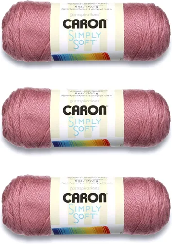 Miniatura 35 de Caron Simply Soft - Hilo verde militar, paquete de 3 unidades de 6.00 oz/6 onzas, 100% acrílico, peinado #4 (mediano), 315 yardas, tejido/ganchillo