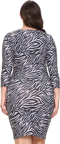 Miniatura 6 de ICONOFLASH Women's 34 Sleeves Midi Bodycon Dress Crew Neck Fitted Dresses with Plus Size Options