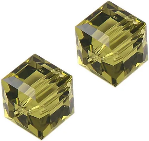 Miniatura 32 de 50 piezas Adabele cuentas austriacas de 6 mm de cristal facetado en cubo amatista sueltas, compatibles con cristales Swarovski Preciosa 5601 SSC611