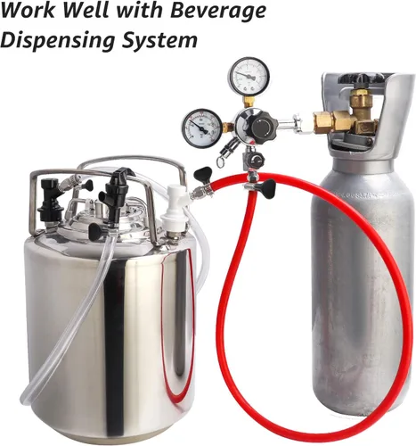 Miniatura 7 de MRbrew Juego de 2 pares de desconexión de bloqueo de bola, accesorios de barril de maíz para postes de barril, con acero inoxidable de gas de 5/16