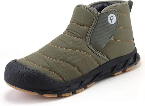 Eagsouni Botas de nieve para hombre y mujer, zapatos de invierno, antideslizantes, resistentes al agua, totalmente forradas de piel, para exteriores