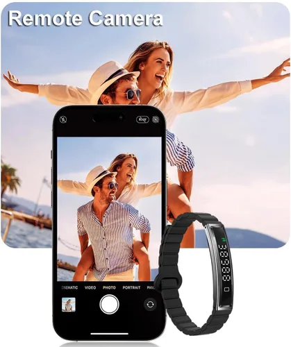 Miniatura 8 de Pulsera inteligente de fitness, monitor de ritmo cardíaco, monitor de actividad del sueño, contador de pasos, calorías, podómetro, impermeable, Negro