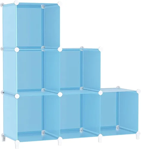 AWTATOS Organizador de almacenamiento de cubos portátil, organizadores de clóset y almacenamiento para niños, estantes de almacenamiento de 6 cubos
