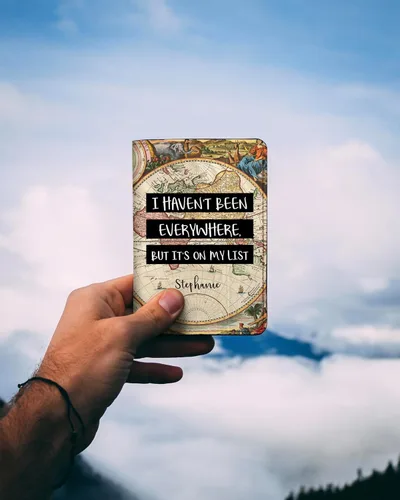 Miniatura 16 de Wanderlust - Soporte para pasaporte de cuero para mujer