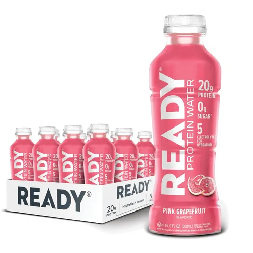 Miniatura 9 de Ready Protein Water - Agua con 0.53 onzas (15 g) de proteínas de suero de leche, sin azúcar, 12 unidades, 16.9 onzas líquidas cada una.