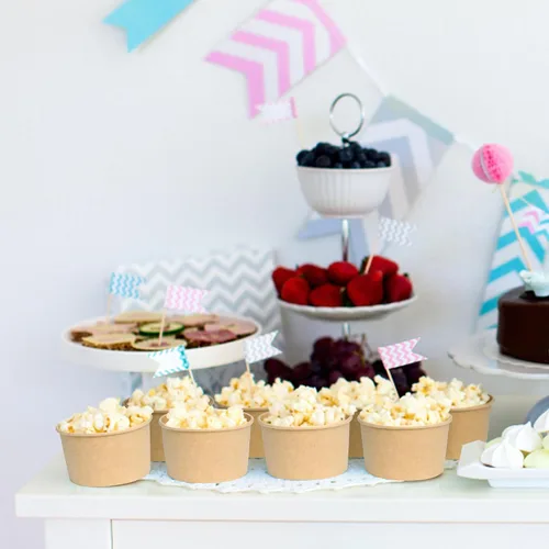 Miniatura 6 de ESSENTIAL Tazas de helado de papel, 50 piezas 8 onzas Cuencos desechables para postres para alimentos calientes o fríos, tapas no incluidas