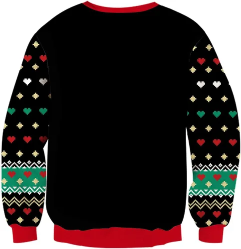 Miniatura 5 de RAISEVERN Suéter feo de Navidad para mujer, suéter de punto de manga larga, cuello redondo
