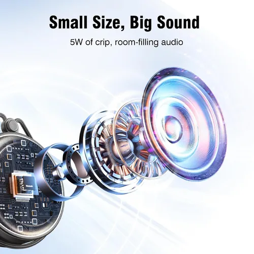 Miniatura 6 de Altavoz de ducha INSMY C12 IPX7 resistente al agua con Bluetooth, altavoz portátil pequeño, altavoces Bluetooth inalámbricos de sonido claro y Negro