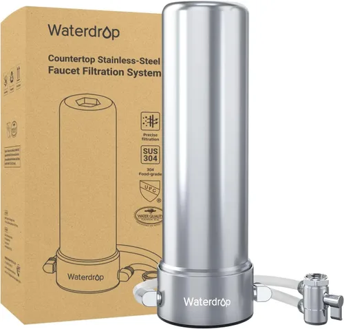 Miniatura 16 de Waterdrop Filtro de agua para grifo de fregadero, sistema de filtro de agua de encimera de 4000 galones y recordatorio de vida del filtro, reduce