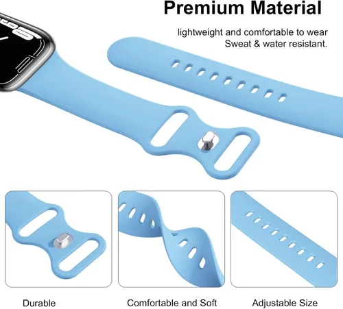Miniatura 3 de Paquete de 6 correas deportivas compatibles con Apple Watch Band de 1.496 in 1.575 in 1.614 in 1.654 in 1.732 in 1.772 in 1.811 in 1.929 in
