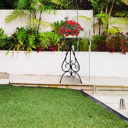 Miniatura 6 de NAKUPE Soporte de metal para plantas para interiores y exteriores, soportes para macetas individuales de 22.5 pulgadas de alto, soporte de pedestal