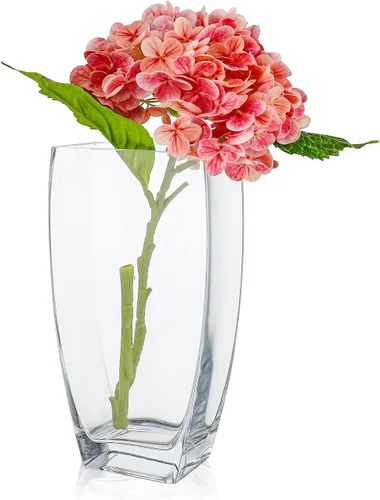 Miniatura 11 de Heavy Glass Flower Vase Thickened Modern Crystal Sparkle Vases Table Centerpiece for Wedding Party Home Décor Housewarming Bedroom Living Room and