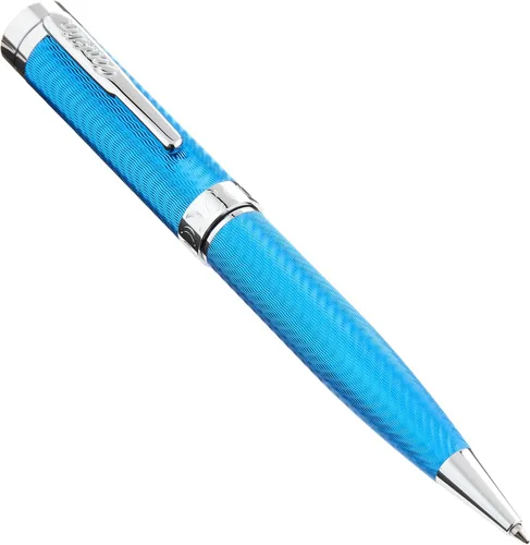 Miniatura 7 de Conklin Herringbone Signature - Bolígrafo amarillo con borde cromado, llamativo diseño grabado, recargable y duradero, regalo ideal para entusiastas