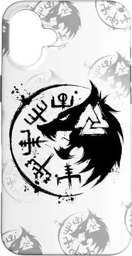 Miniatura 22 de iPhone 14 Plus Fenrir Wolf Fenris-Wolf - Viking Vegvisir Valknut Case