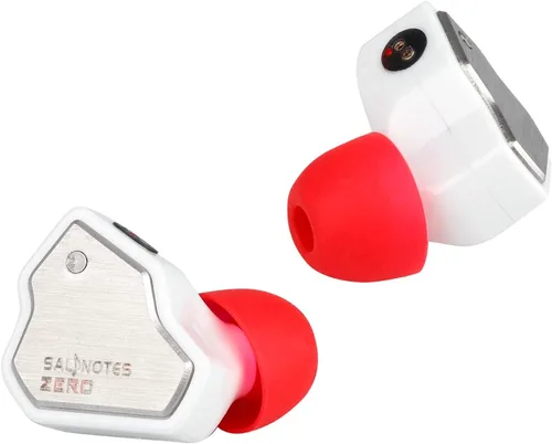 Miniatura 2 de Linsoul 7Hz Salnotes Zero HiFi 0.394 in Dynamic Driver In-Ear Earphone IEM con diafragma compuesto de metal placa frontal de acero inoxidable Blanco