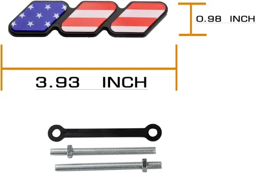 Miniatura 2 de TRD - Insignia decorativa de rejilla tricolor, emblema de diamante, compatible con Toyota 4Runner Tacoma Tundra y otras rejillas de malla o rejilla