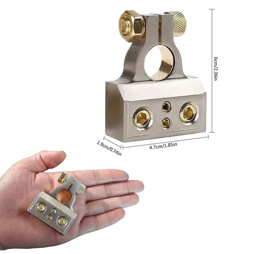 Miniatura 5 de Terminales de batería, conectores de terminales de batería de calibre 0/2/4/8/10 con cuñas y cubiertas protectoras, adecuados para conversiones