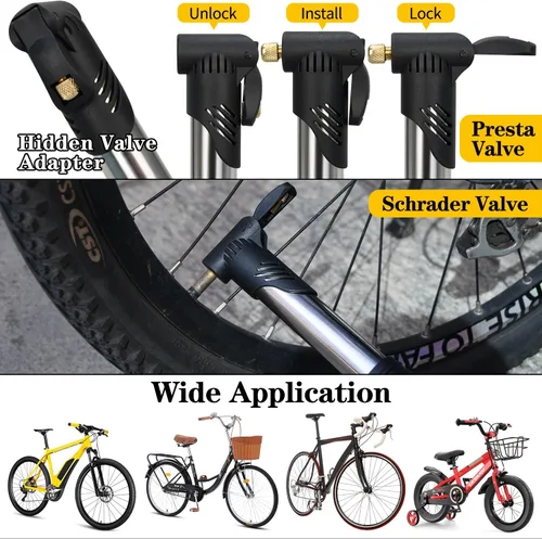 Miniatura 4 de Kit de Reparación de Bicicleta, Bolsa de Reparación de Bicicleta con Bomba de Neumáticos, Kit de Herramientas de Bicicleta para Viajes de Camping