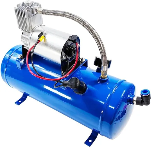 Miniatura 9 de Compresor de aire DC de 12V 150PSI con tanque de 6 litros 1.6 galones Apto para bocinas de tren neumáticos de autocaravana Compresor de aire