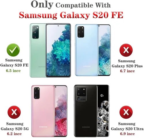 Miniatura 2 de HNHYGETE Funda para Galaxy S20 FE 5G con protector de pantalla: [grado militar de 20 pies probada en caídas] anillo a prueba de golpes para Samsung