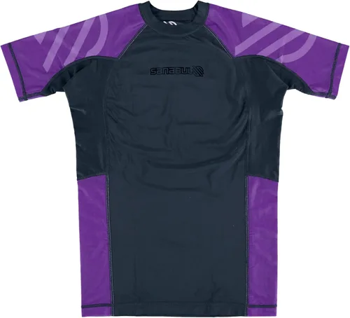 Miniatura 8 de Sanabul Esencial manga corta Rash Guard MMA BJJ Wrestling Grappling Jiu Jitsu Púrpura