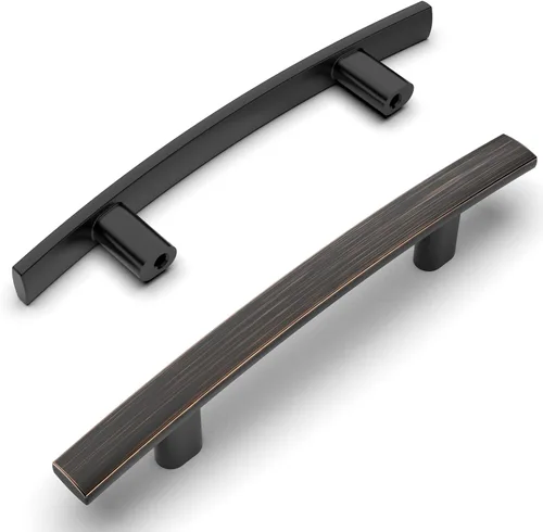Miniatura 29 de Amerdeco - Paquete de 10 tiradores de oro cepillado de 3 pulgadas (76mm) para armarios de cocina, herrajes para gabinetes, tiradores de cocina