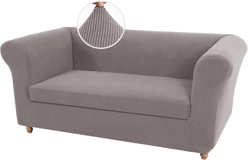 Miniatura 23 de UNBBRRL Funda de sofá Chesterfield de jacquard elástico, fundas de cojín gruesas para sofá, protector de muebles para sala de estar
