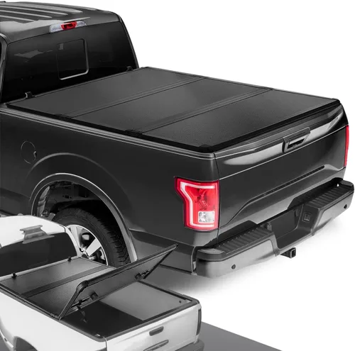 Miniatura 10 de DNA MOTORING Nueva actualización de cubierta para caja de camioneta rígida, de tres pliegues, compatible con plataforma de 6.5 pies, de modelos