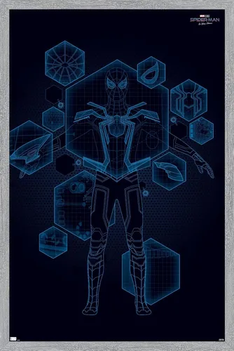 Miniatura 15 de Trends International Marvel Spider-Man: No Way Home - Póster técnico de pared, 22.4 pulgadas de largo x 14.7 pulgadas, versión enmarcada de madera