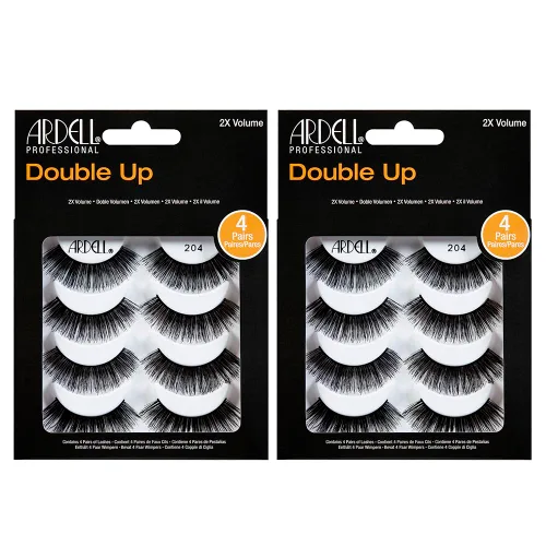 Miniatura 8 de Ardell Double Up Wispies - Pestañas postizas dramáticas de volumen completo, reutilizables y fáciles de aplicar, color negro, 4 pares