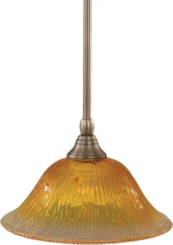 Miniatura 41 de Toltec Lighting Tallo Colgado Mini colgante, acabado de cobre negro, 3.5" cuadrado humo burbuja vidrio